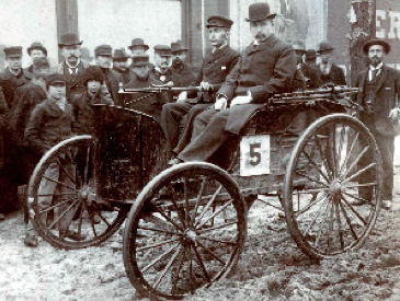 The first automobile race ever seen in the United States was held in Chicago in 1895. The track ran from Chicago to Evanston, Illinois. The winner was J. Frank Duryea, whose average speed was 71/2 miles per hour.