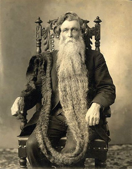 Length of beard an average man would grow if he never shaved 27.5 feet