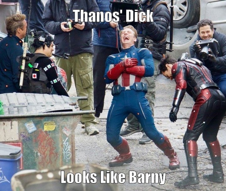 avengers laugh at thano's meats