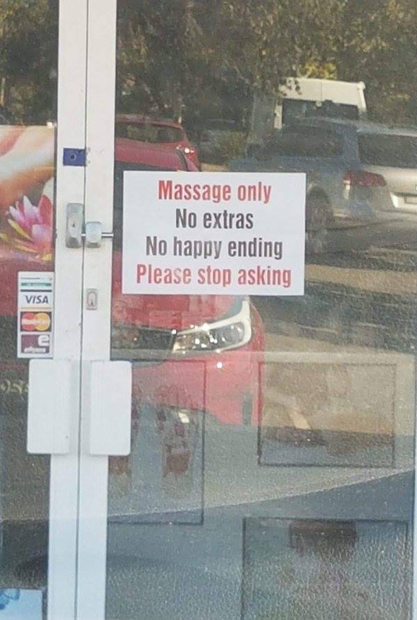 happy ending funny - Massage only No extras No happy ending Please stop asking Visa
