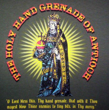 album cover - Grena Shan Ade Of He Holy Antoos O Lord bless this. Thy hand grenade. that with it Thou magest blow Thine enemies to tiny bits. In Thy mercy."