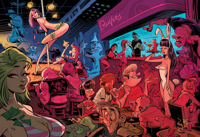 strip club illustration - Ballery