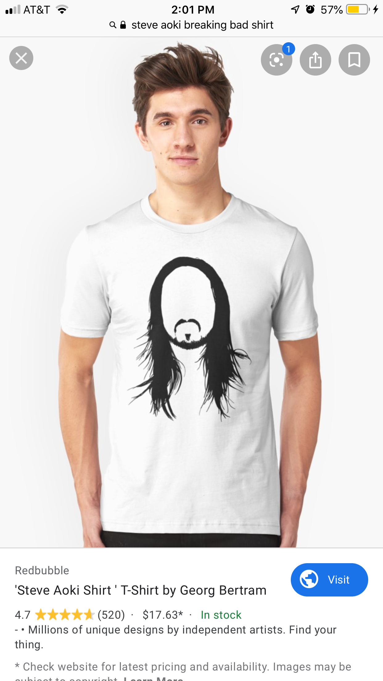 t shirt - At&T 16 57% 9 stove aoki breaking bad shirt Redbubble Visit Steve Aoki Shirt TShirt by Georg Bertram 4.7520 $17.63 In stock Millions of unique designs by independent artists. Find your thing Check website for latest pricing and availability. Ima