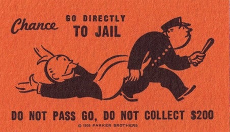 go directly to jail monopoly - Go Directly Chance To Jail Do Not Pass Go. Do Not Collect $200 1354 Parker Brothers