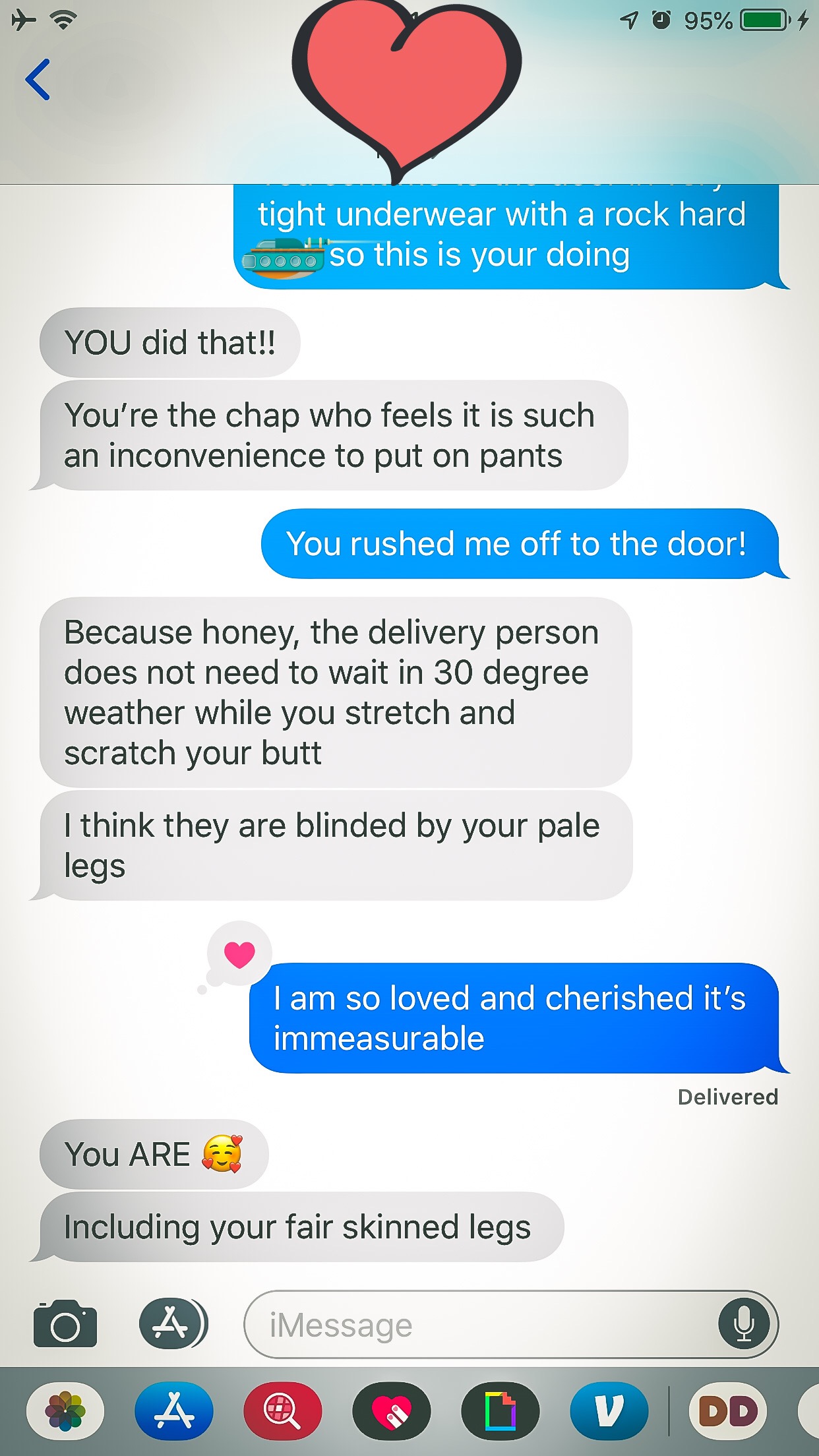 screenshot - 16 95% tight underwear with a rock hard so this is your doing You did that!! You're the chap who feels it is such an inconvenience to put on pants You rushed me off to the door! Because honey, the delivery person does not need to wait in 30 d