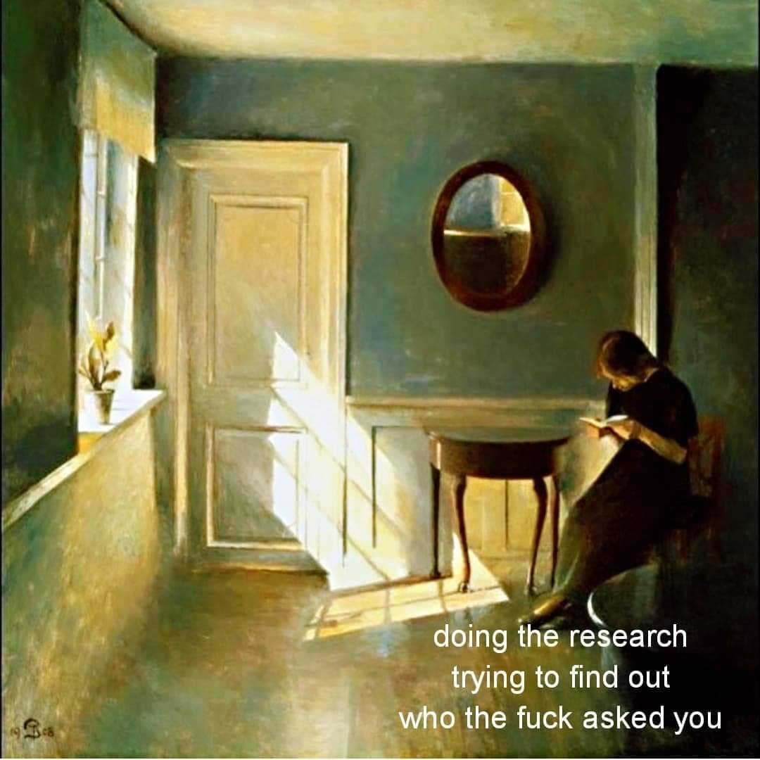 peter vilhelm ilsted - doing the research trying to find out who the fuck asked you