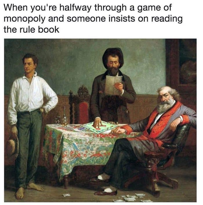 thomas satterwhite noble the price of blood - When you're halfway through a game of monopoly and someone insists on reading the rule book