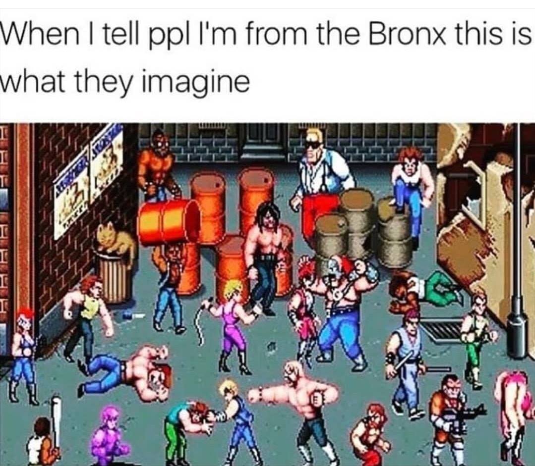 double dragon video game - When I tell ppl I'm from the Bronx this is what they imagine Ffe Kappat