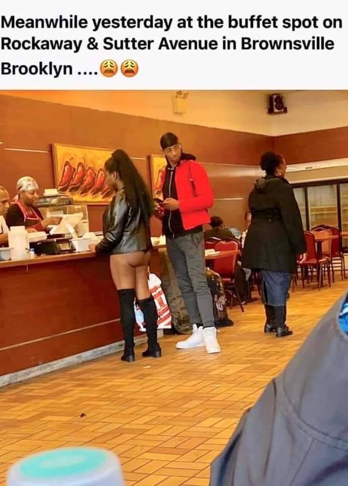 fun - Meanwhile yesterday at the buffet spot on Rockaway & Sutter Avenue in Brownsville Brooklyn ....@@
