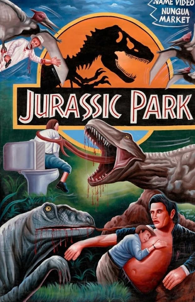 ghana movie posters jurassic park - Name Video Nungua > Market Jurassic Park Latin Art Tenne