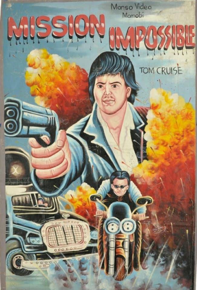 hand painted movie posters - Monso Video Momobi Nilssion Impossible Tom Cruise Odoo Ooo Ooo