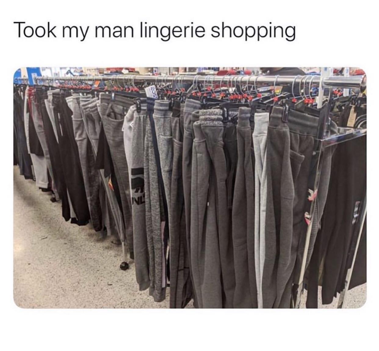 Took my man lingerie shopping