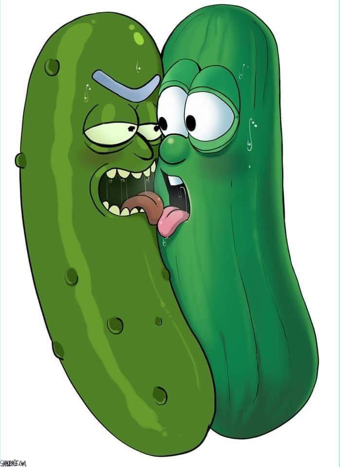 larry the cucumber x pickle rick