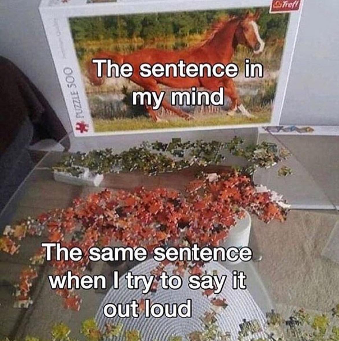 sentence in my mind - atroll Puzzle 500 The sentence in my mind The same sentence when I try to say it out loud