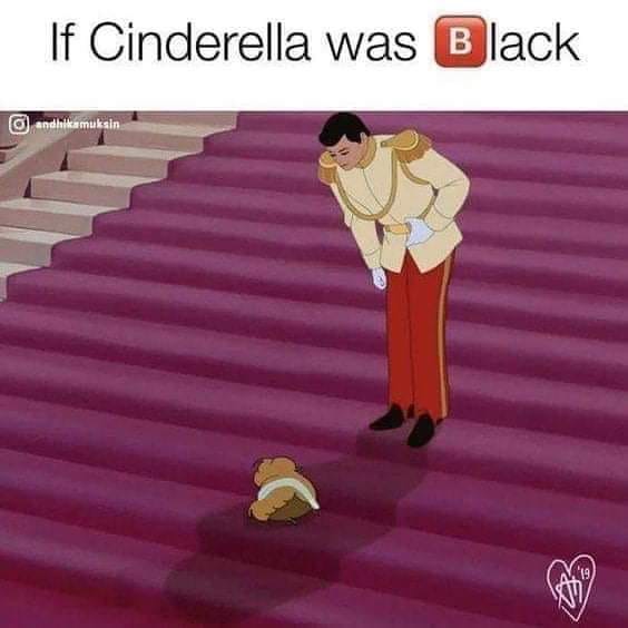 realistic disney princesses funny - If Cinderella was Black o andikemuksin Se