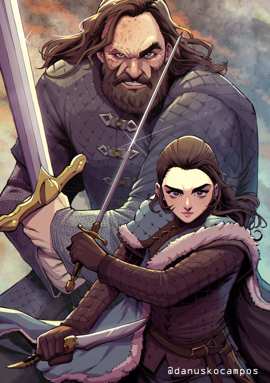 arya and the hound fan art