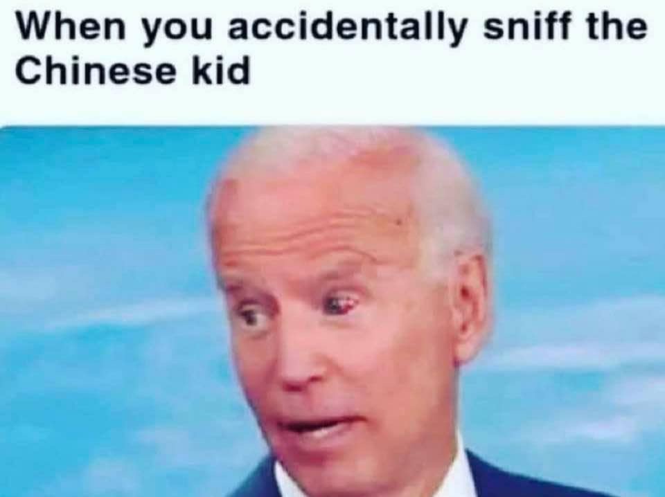 photo caption - When you accidentally sniff the Chinese kid