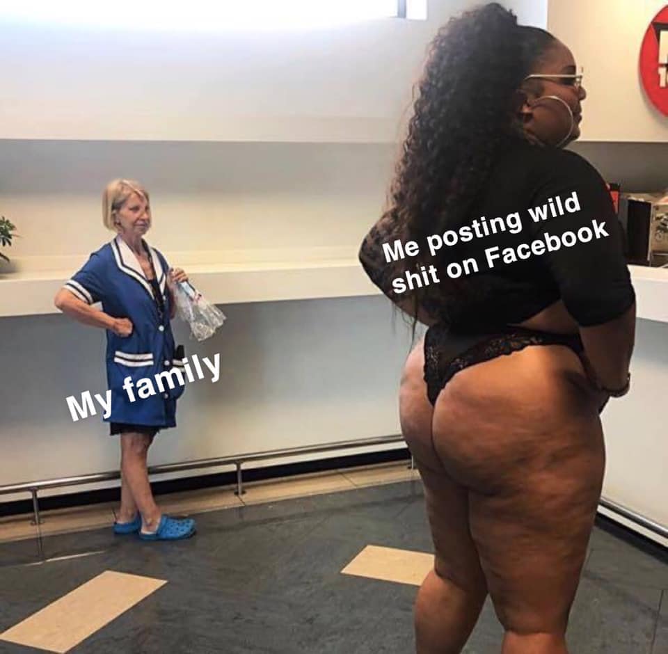 lizzo bbw - Me posting wild shit on Facebook My family