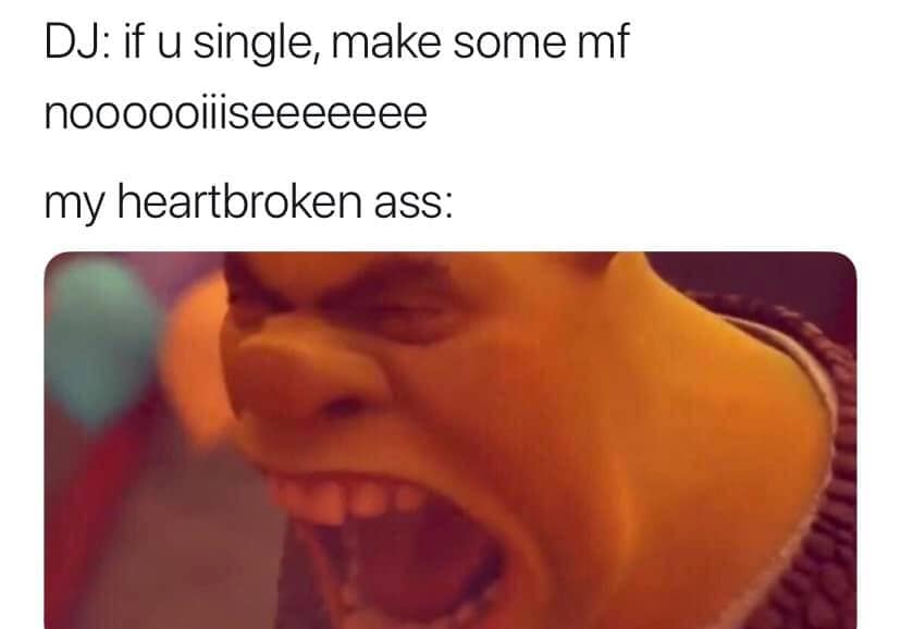 if you single make some noise meme - Dj if u single, make some mf noooooiiiseeeeeee my heartbroken ass