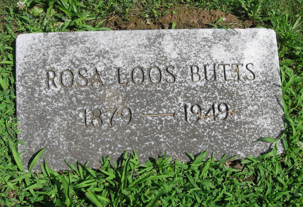 funny gravestone - headstone - Rosa 100S Butts 1319 1949. Ne