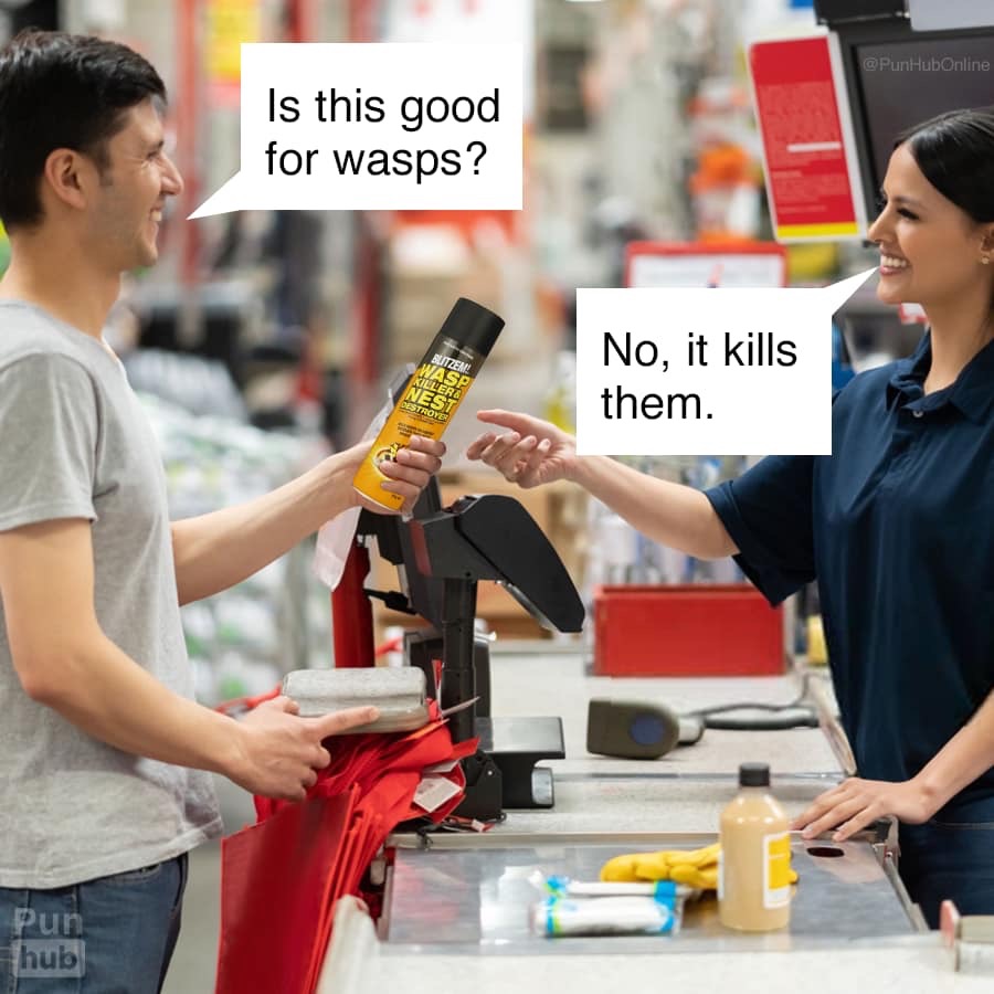 customer - Is this good for wasps ? No, it kills them. Pun hub