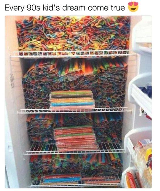 ice pop memes - Every 90s kid's dream come true