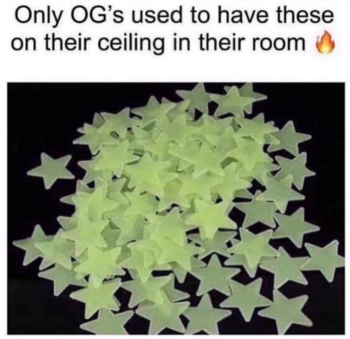 wall decor with stars - Only Og's used to have these on their ceiling in their room