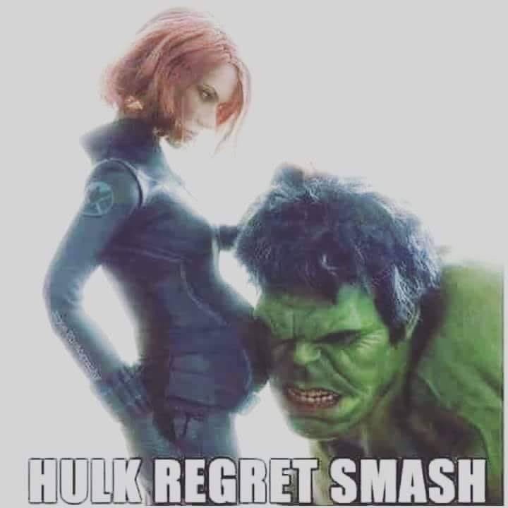 hulk black widow gif - Hulk Regret Smash