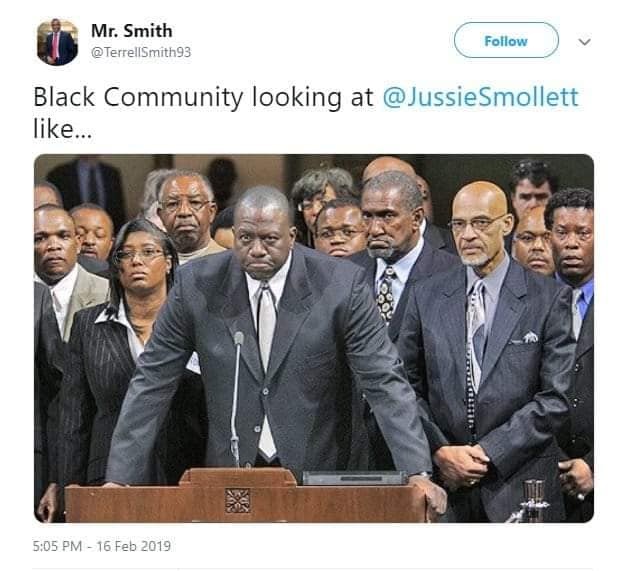 black community frowns upon your shenanigans - Mr. Smith v Black Community looking at Smollett ...