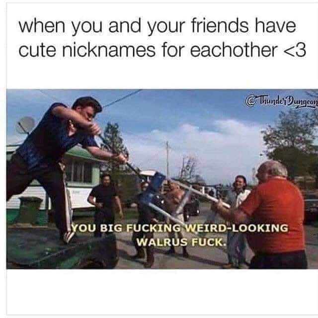 you and your friends have cute nicknames - when you and your friends have cute nicknames for eachother