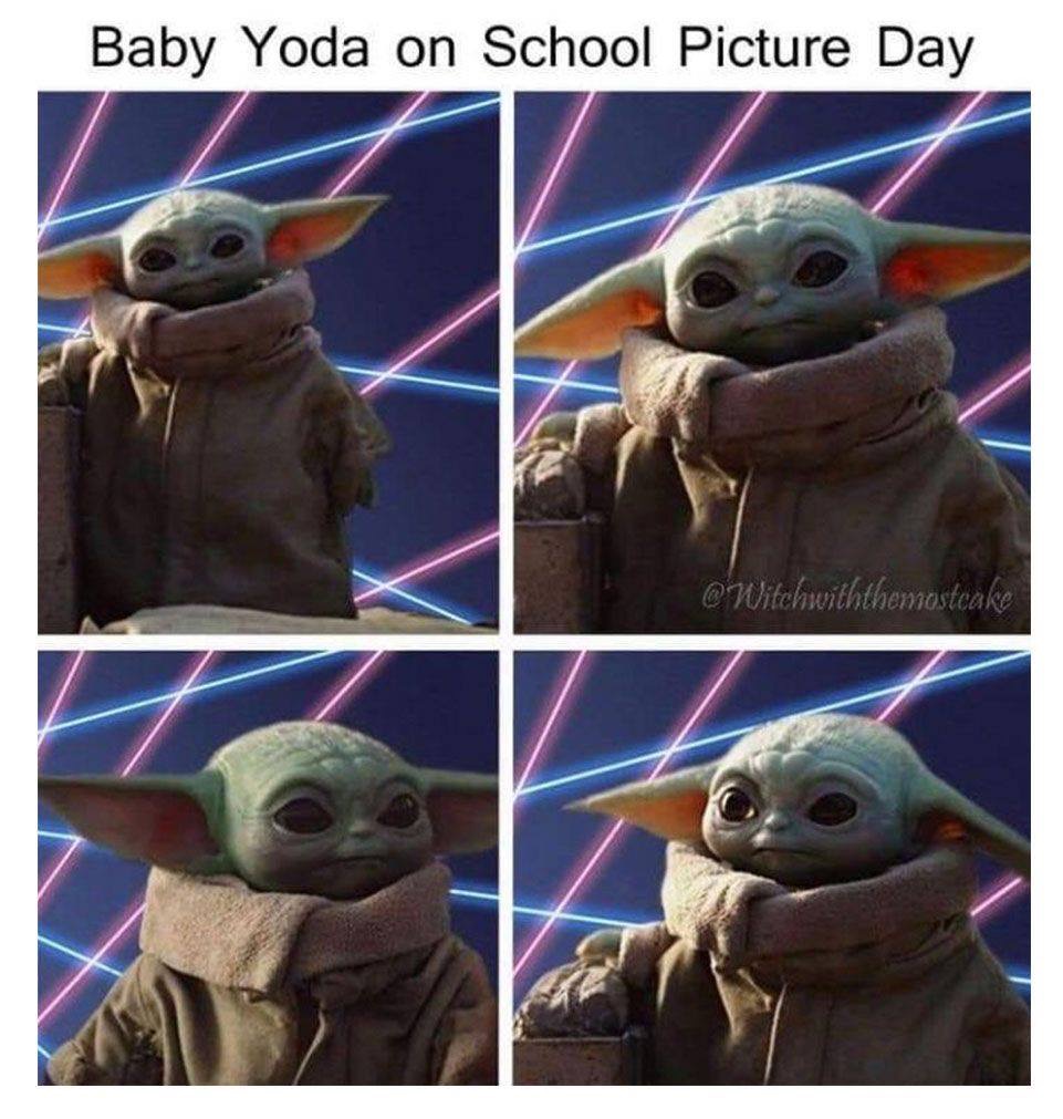 baby yoda school picture day - Baby Yoda on School Picture Day Witchurththemostcake