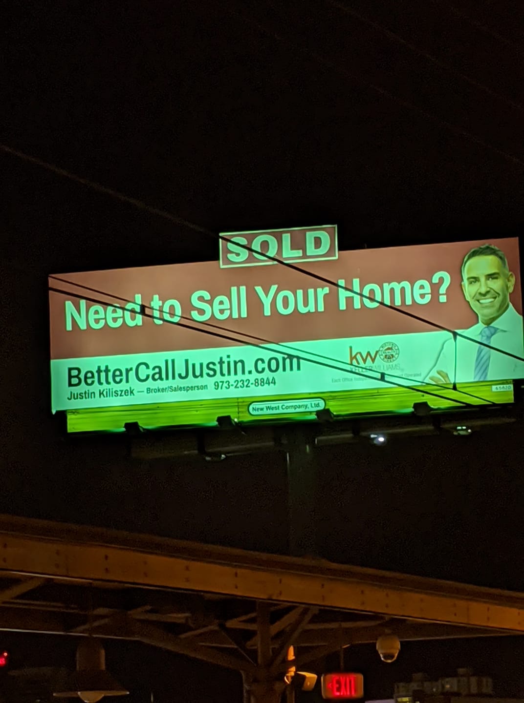 signage - Sold Neeuto Sell Your Home? Better CallJustin.comNW Lum Justin Kiliszek BrokerSalesperson 9732328844 Aro New West Company, Lid.