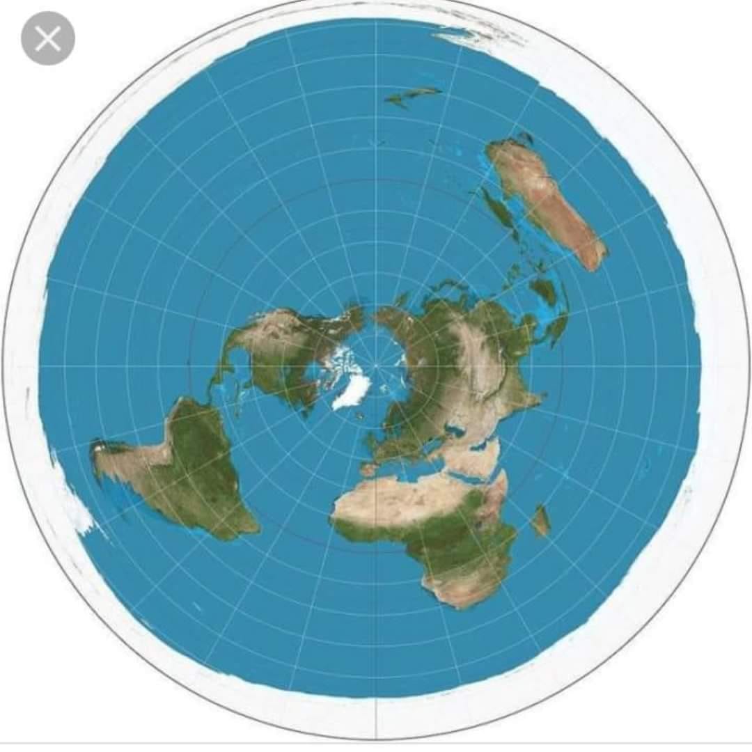 flat earth map