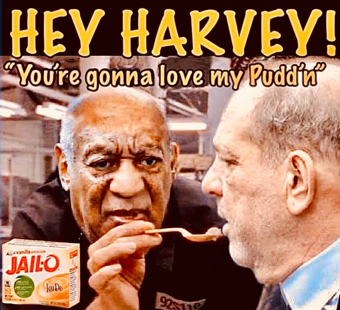 photo caption - Hey Harvey! "You're gonna love my Pudd to & vanillas Jailo loude 9 To