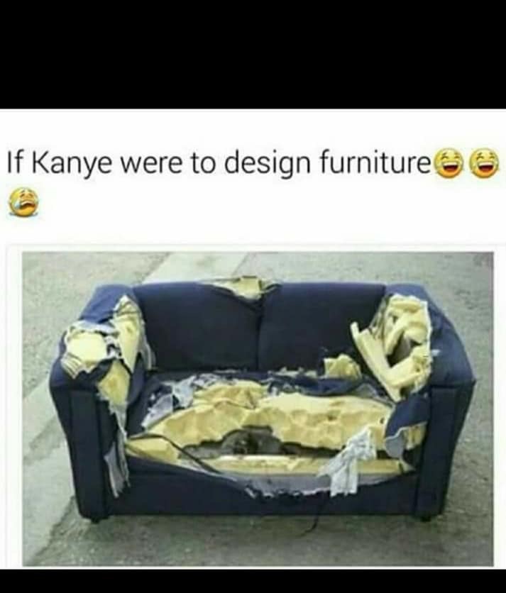 ripped couch - If Kanye were to design furniture
