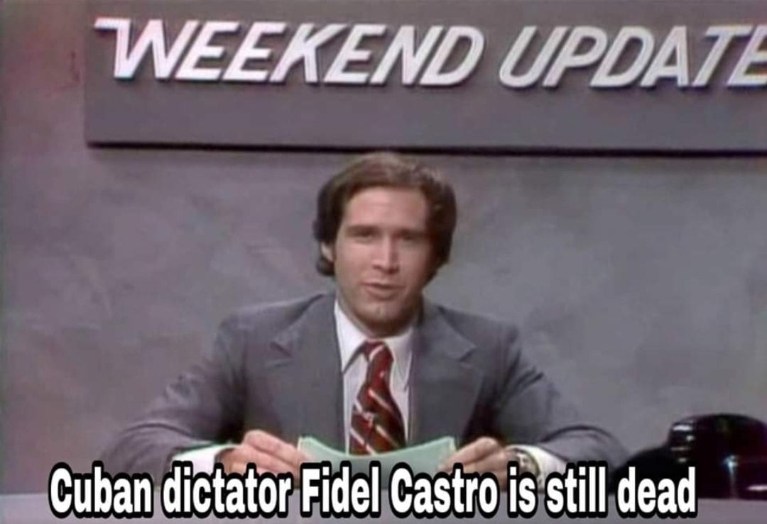 chevy chase weekend update - Weekend Update Cuban dictator Fidel Castro is still dead