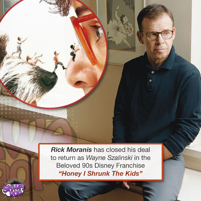 shoulder - Rick Moranis has closed his deal to return as Wayne Szalinski in the Beloved 90s Disney Franchise "Honey I Shrunk The Kids" Skwa