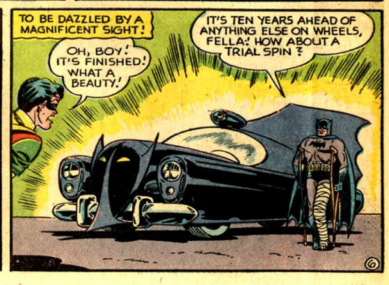 1950 batmobile comics - To Be Dazzled By A Magnificent Sight! It'S Ten Years Ahead Of Anything Else On Wheels, Fella How About A Trial Spin ? Oh, Boy! It'S Finished! What A Beauty! Name
