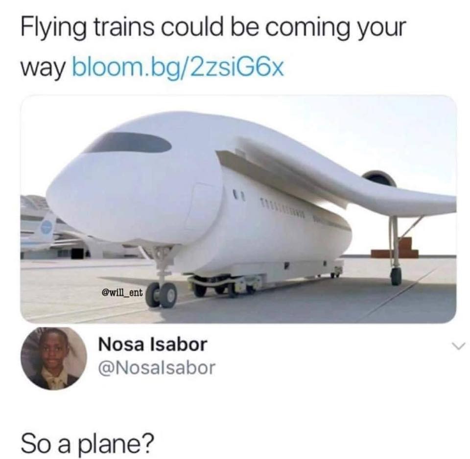 flying trains could be coming your way - Flying trains could be coming your way bloom.bg2zsiG6x Nosa Isabor So a plane?