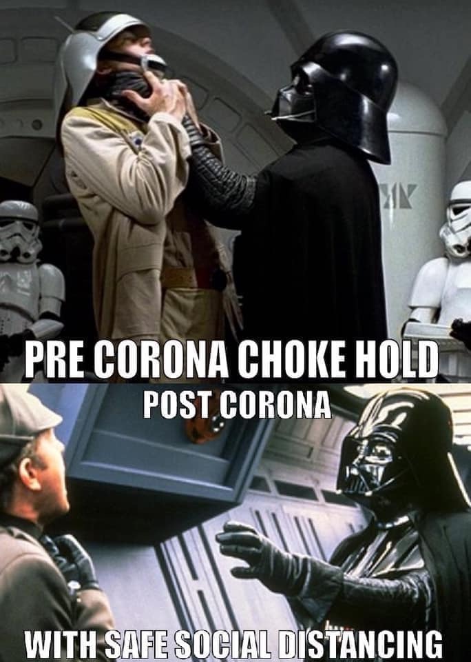 strong people don t put others down darth vader - Pre Corona Choke Hold Post.Corona With Safe Social Distancing
