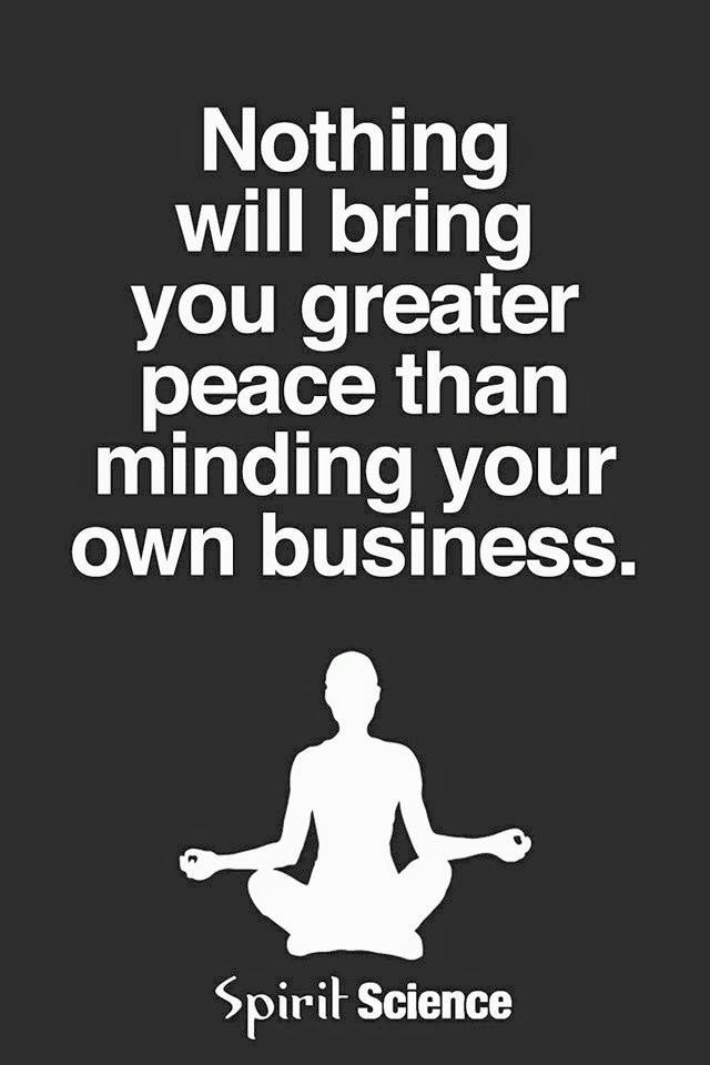 quotes on minding your own business - Nothing will bring you greater peace than minding your own business. Spirit Science