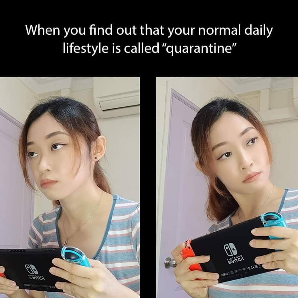 black hair - When you find out that your normal daily lifestyle is called "quarantine" Switch Switch