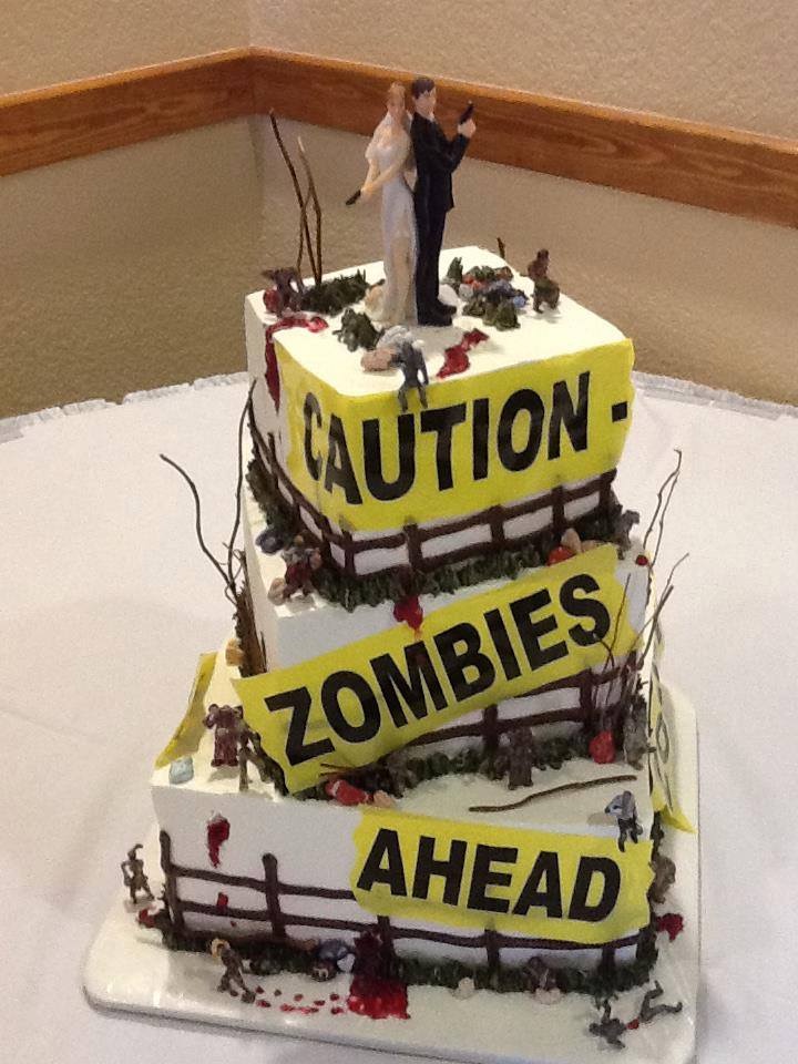 zombie wedding cakes - Aution Zombies Lahead