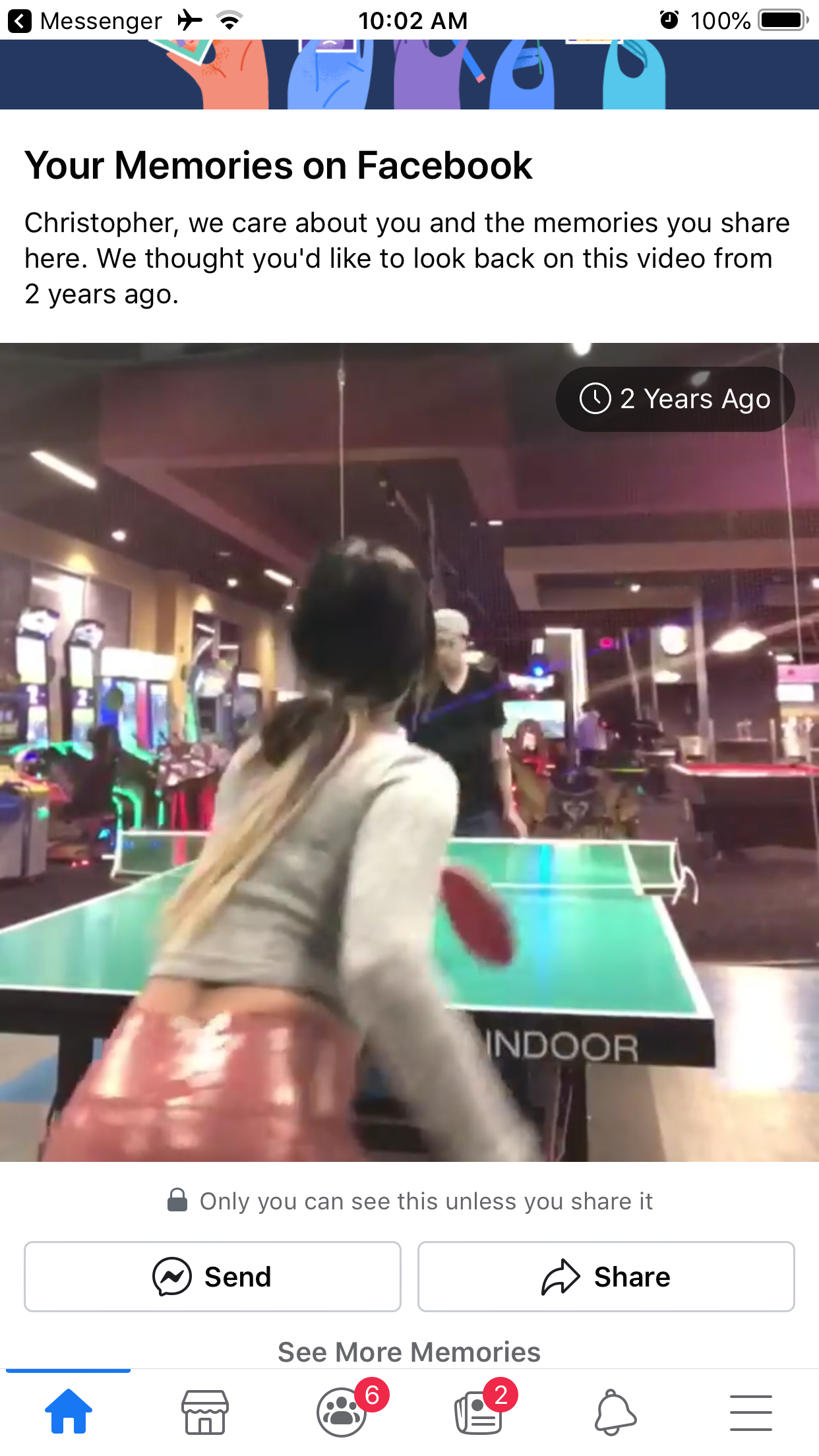 indoor games and sports - Messenger o 100% Your Memories on Facebook Christopher, we care about you and the memories you here. We thought you'd to look back on this video from 2 years ago 2 Years Ago Indoor Only you can see this unless you it Send See Mor