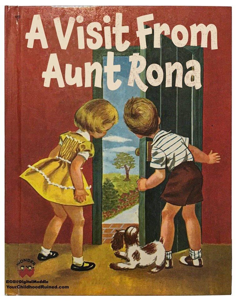 poster - A Visit From Aunt Rona Mond Hob Your ChildhoodRuined.com
