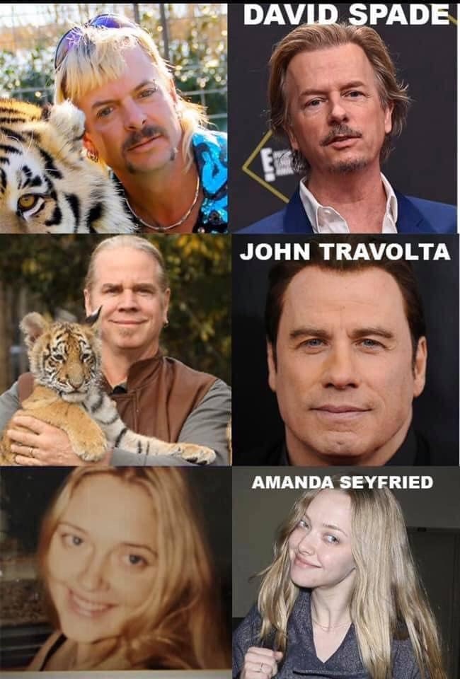 facial expression - David Spade John Travolta Amanda Seyfried