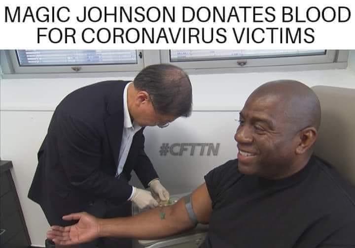 magic johnson hiv aids - Magic Johnson Donates Blood For Coronavirus Victims