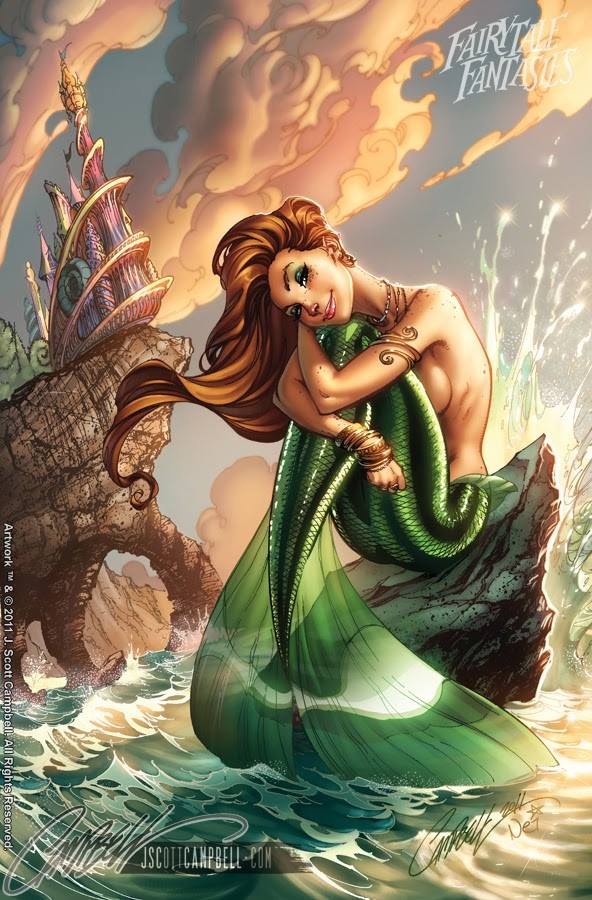 little mermaid fantasy - Farkt Fanzia JscolicampbellL Artwork & 2011 J. Scott Campbell. All Rights Reserved.