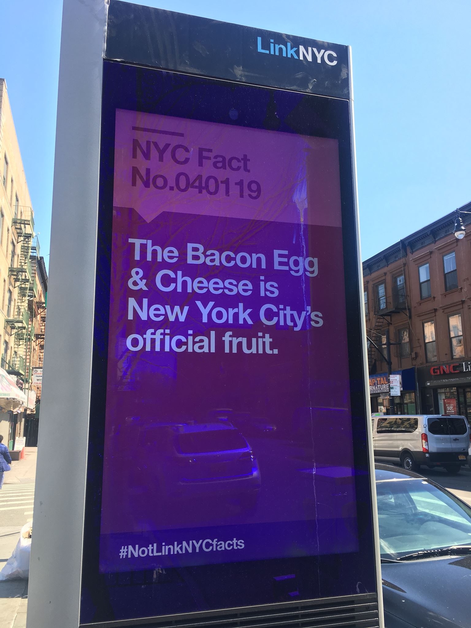 nyc fact 040119 - Link Nyc Nyc Fact No.040119 The Bacon Egg & Cheese is New York City's official fruit.