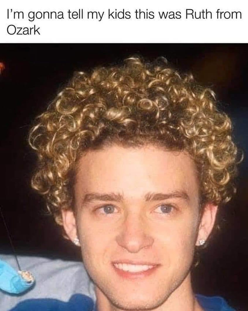 justin timberlake as a kid - I'm gonna tell my kids this was Ruth from Ozark